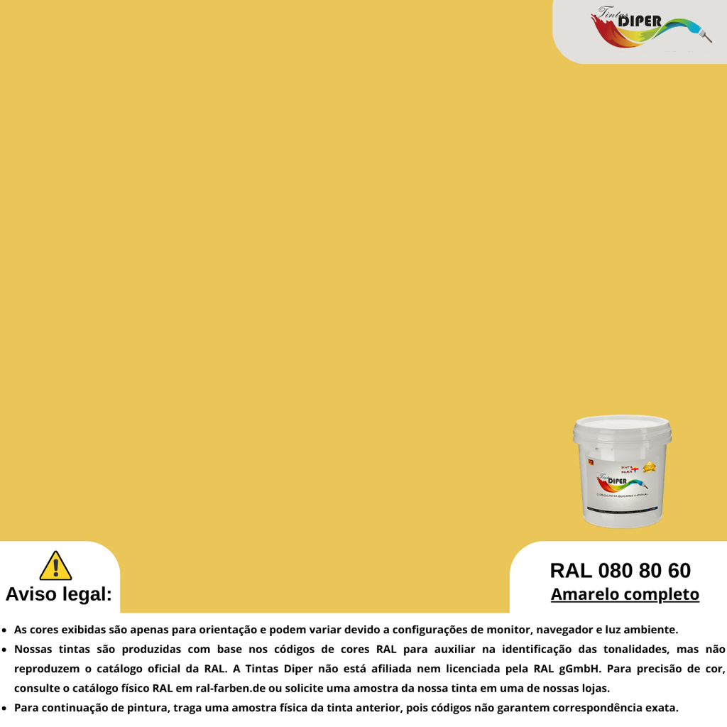 RAL 080 80 60 (DD) Amarelo completo
