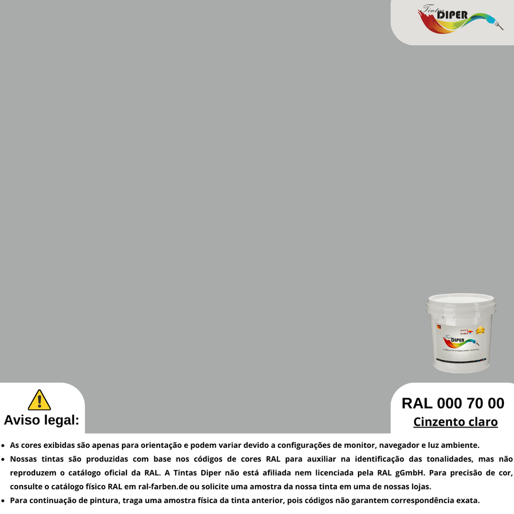 RAL 000 70 00 Cinza claro