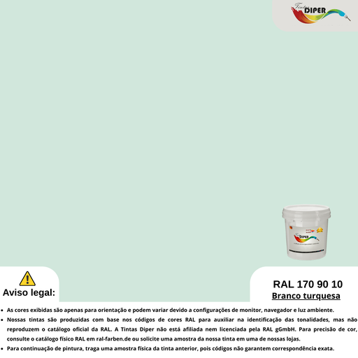 RAL 170 90 10 (P) Branco turquesa