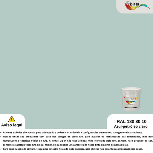RAL 180 80 10 (T) Azul-petróleo claro