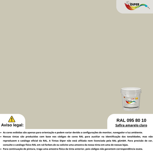 RAL 095 80 10 (T) Safira amarelo claro