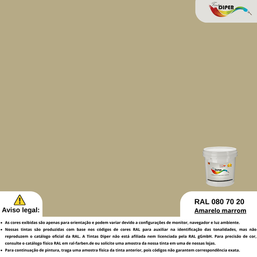 RAL 080 70 20 (D) Amarelo Marrom