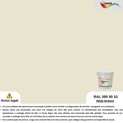 RAL 095 90 10 (P) Atlas branco