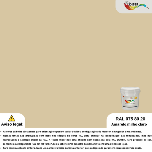 RAL 075 80 20 (P) Amarelo milho claro