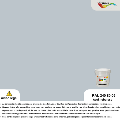 RAL 240 80 05 (T) Azul nebuloso