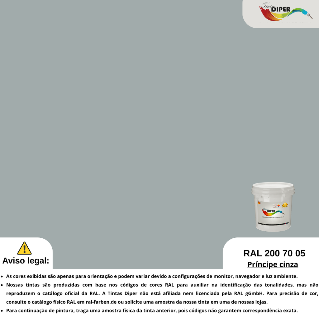 RAL 200 70 05(D)Príncipe cinza | Diper