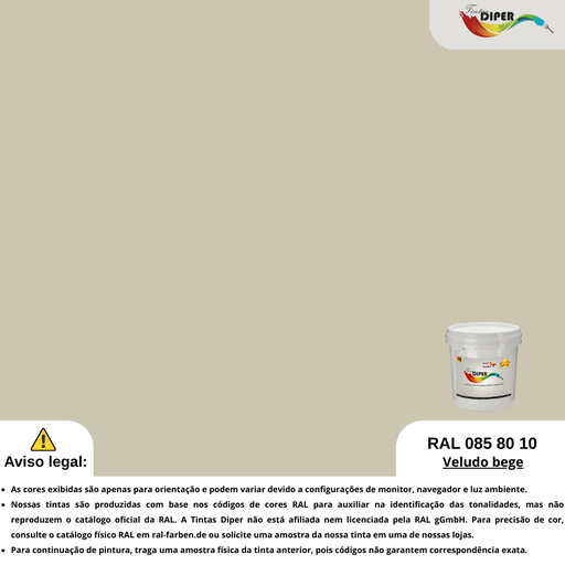 RAL 085 80 10 (P) Veludo bege