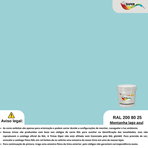 RAL 200 80 25(D)Lago de montanha azul