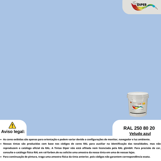 RAL 250 80 20 (T) Veludo azul