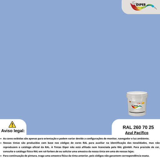 RAL 260 70 25 (T) Azul Pacífico