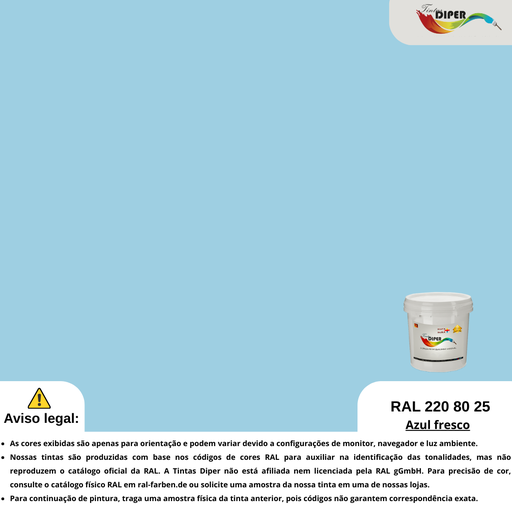 RAL 220 80 25(P)Azul fresco