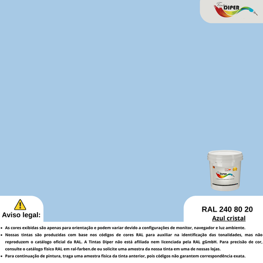 RAL 240 80 20 (P) Cristal azul