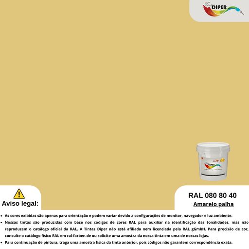RAL 080 80 40 (D) Amarelo palha