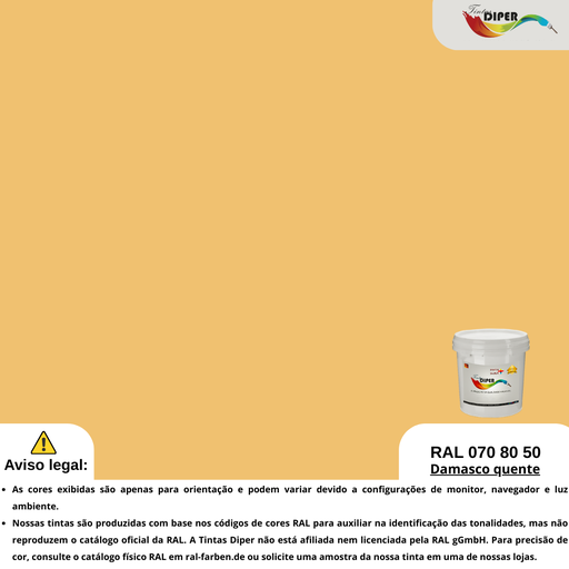 RAL 070 80 50(T)Damasco quente