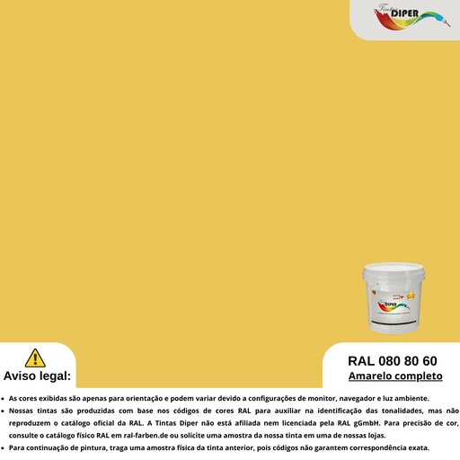 RAL 080 80 60 (DD) Amarelo completo