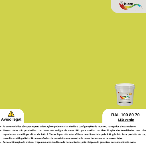 RAL 100 80 70 (D) LED verde
