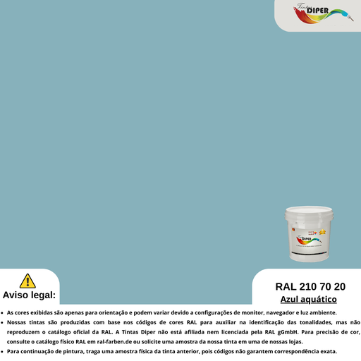 RAL 210 70 20 (D) Azul água