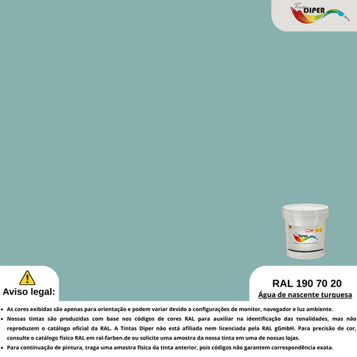 RAL 190 70 20 (D) Água de Nascente Turquesa