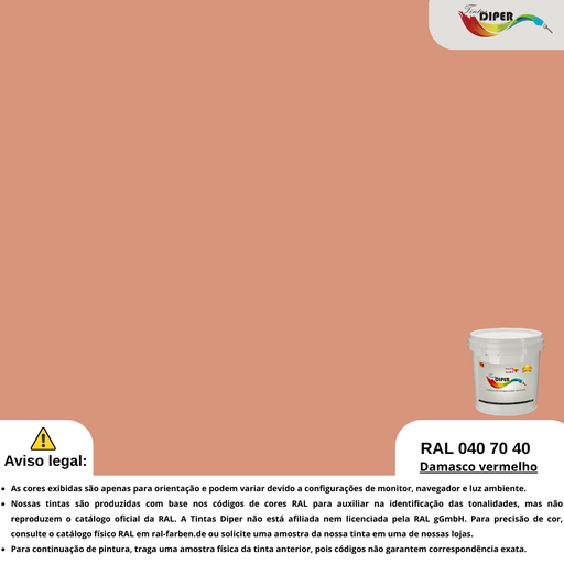 RAL 040 70 40(D)Damasco vermelho