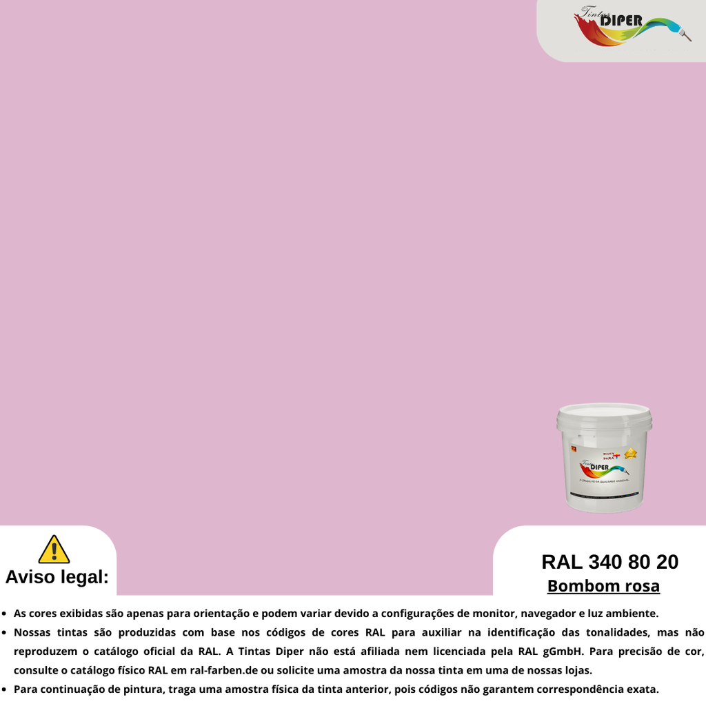 RAL 340 80 20(T)Rosa bombom | Diper