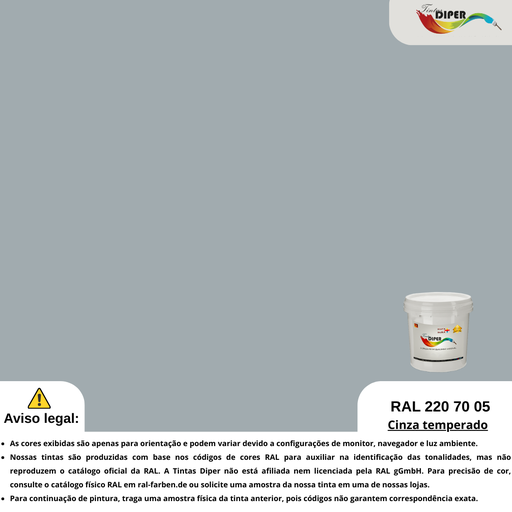 RAL 220 70 05(T)Cinza temperado