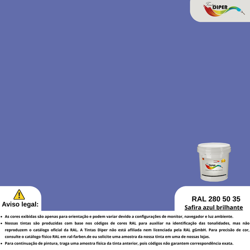 RAL 280 50 35(DD)Safira malva brilhante