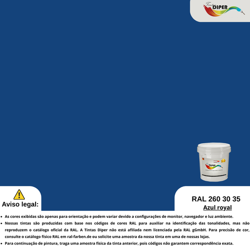 RAL 260 30 35 (DD) Azul real