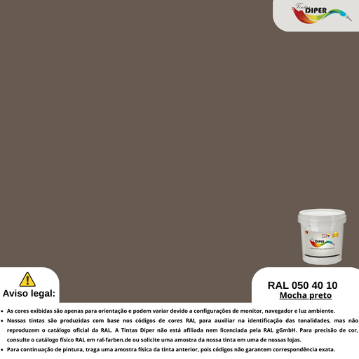 RAL 050 40 10(DD)Mocha preto