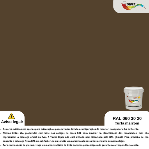 RAL 060 30 20 (DD) Turfa Marrom