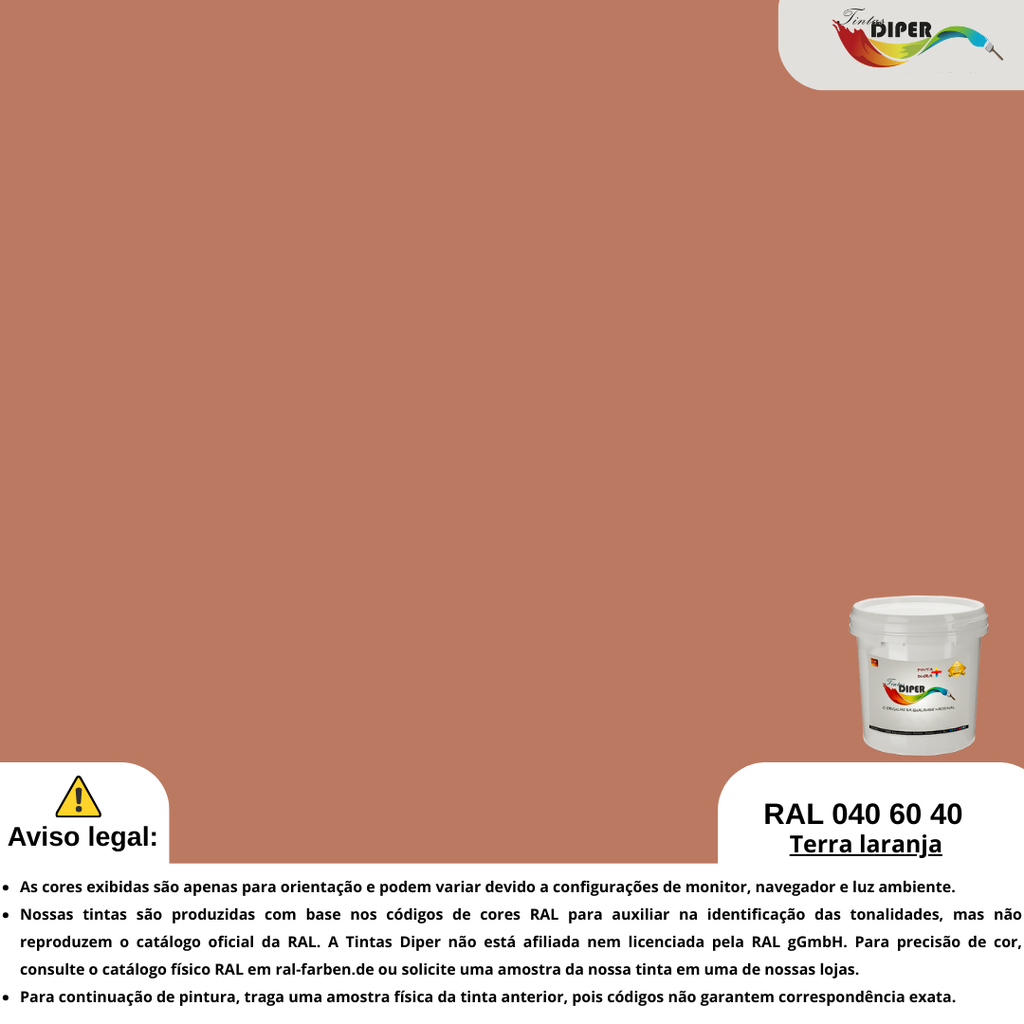 RAL 040 60 40(D)Terra laranja | Diper