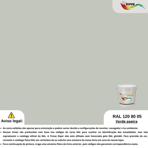 RAL 120 80 05 (P) Poeira Verde