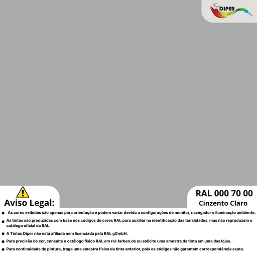 RAL 000 70 00 (P) Cinzento Claro