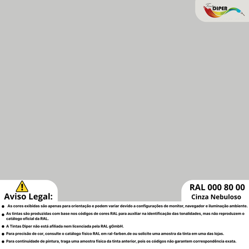 RAL 000 80 00 (P) Cinza Nebuloso