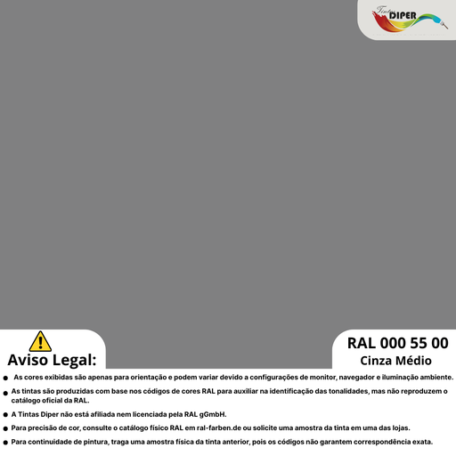 RAL 000 55 00(T) Cinza Médio