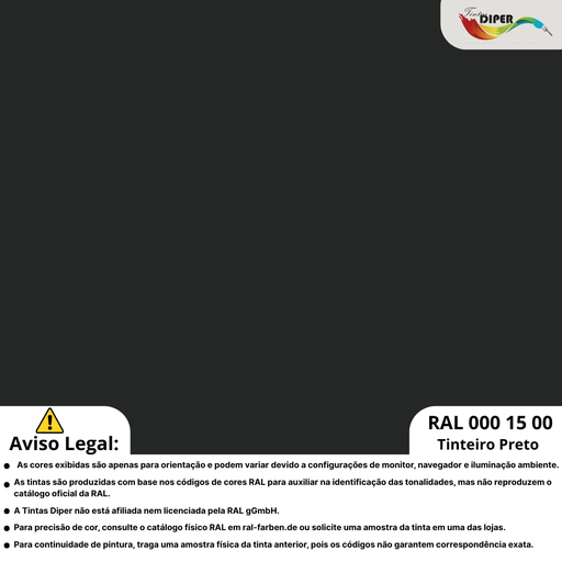 RAL 000 15 00(DD) Tinteiro Preto